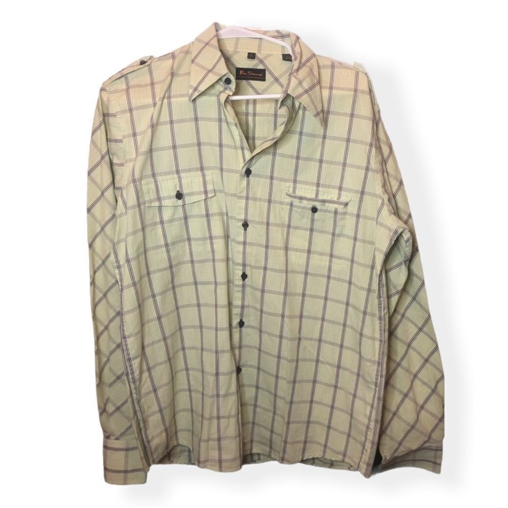 Ben Sherman Lime 100% Cotton Dress Shirt